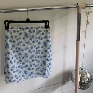 NASTYGAL MESH FLORAL SKIRT🦋💙